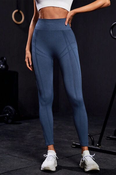 Wide Waistband High Waist Active Leggings - Flyclothing LLC