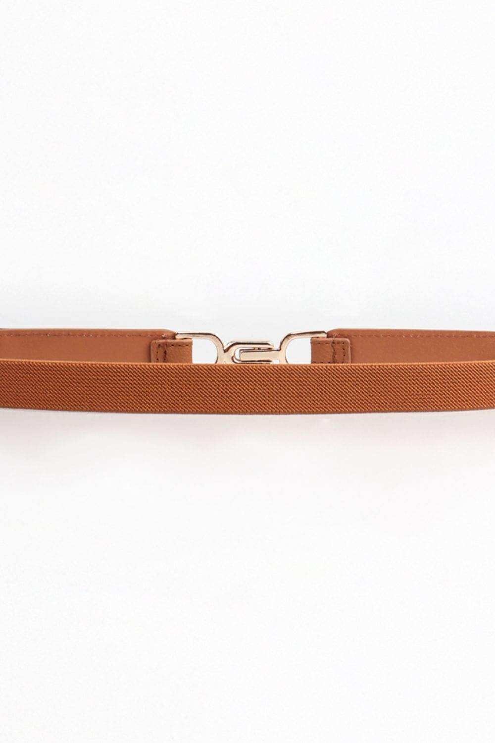 Alloy Buckle Elastic Belt - Trendsi - Flyclothing LLC