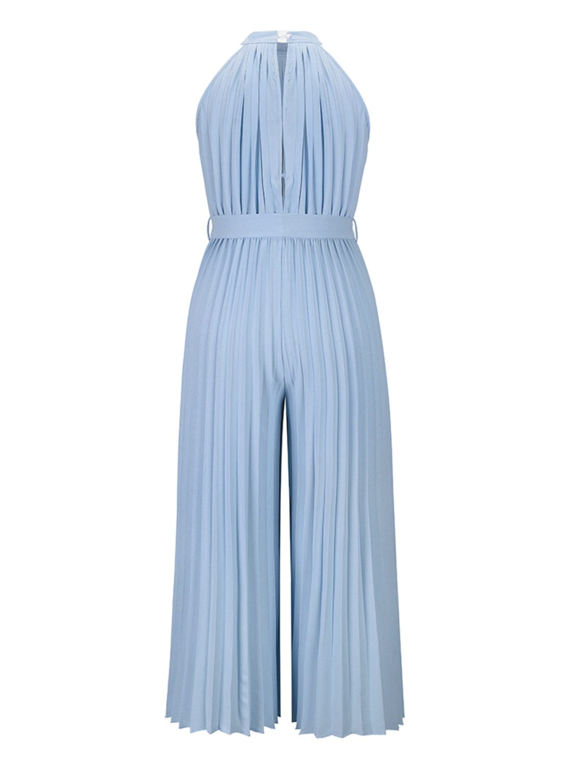 Cutout Tied Pleated Sleeveless Jumpsuit - Trendsi