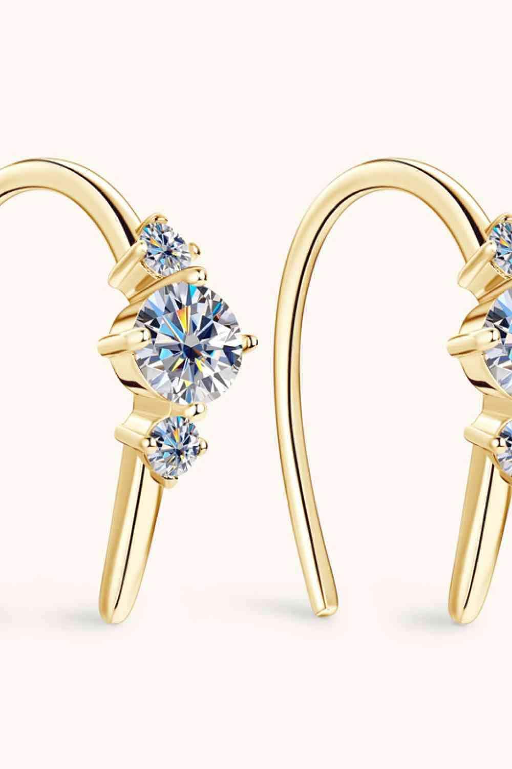 Moissanite 925 Sterling Silver Earrings - Trendsi - Flyclothing LLC