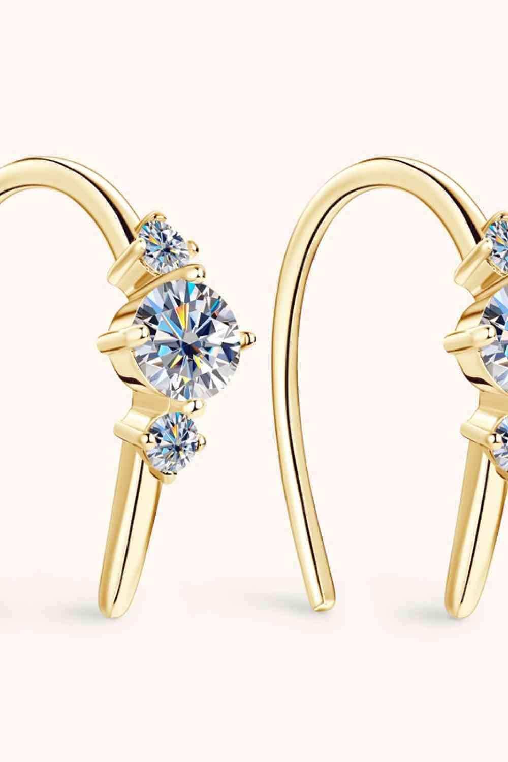 Moissanite 925 Sterling Silver Earrings - Trendsi - Flyclothing LLC