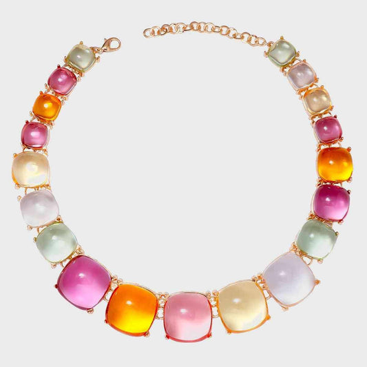 Alloy & Rhinestone Necklace - Trendsi