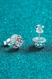 2 Carat Moissanite 925 Sterling Silver Stud Earrings - Trendsi - Flyclothing LLC