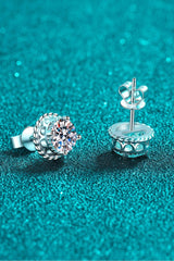 2 Carat Moissanite 925 Sterling Silver Stud Earrings - Trendsi