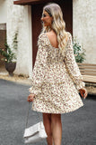 Smocked Flounce Sleeve Ruffled Dress - Trendsi