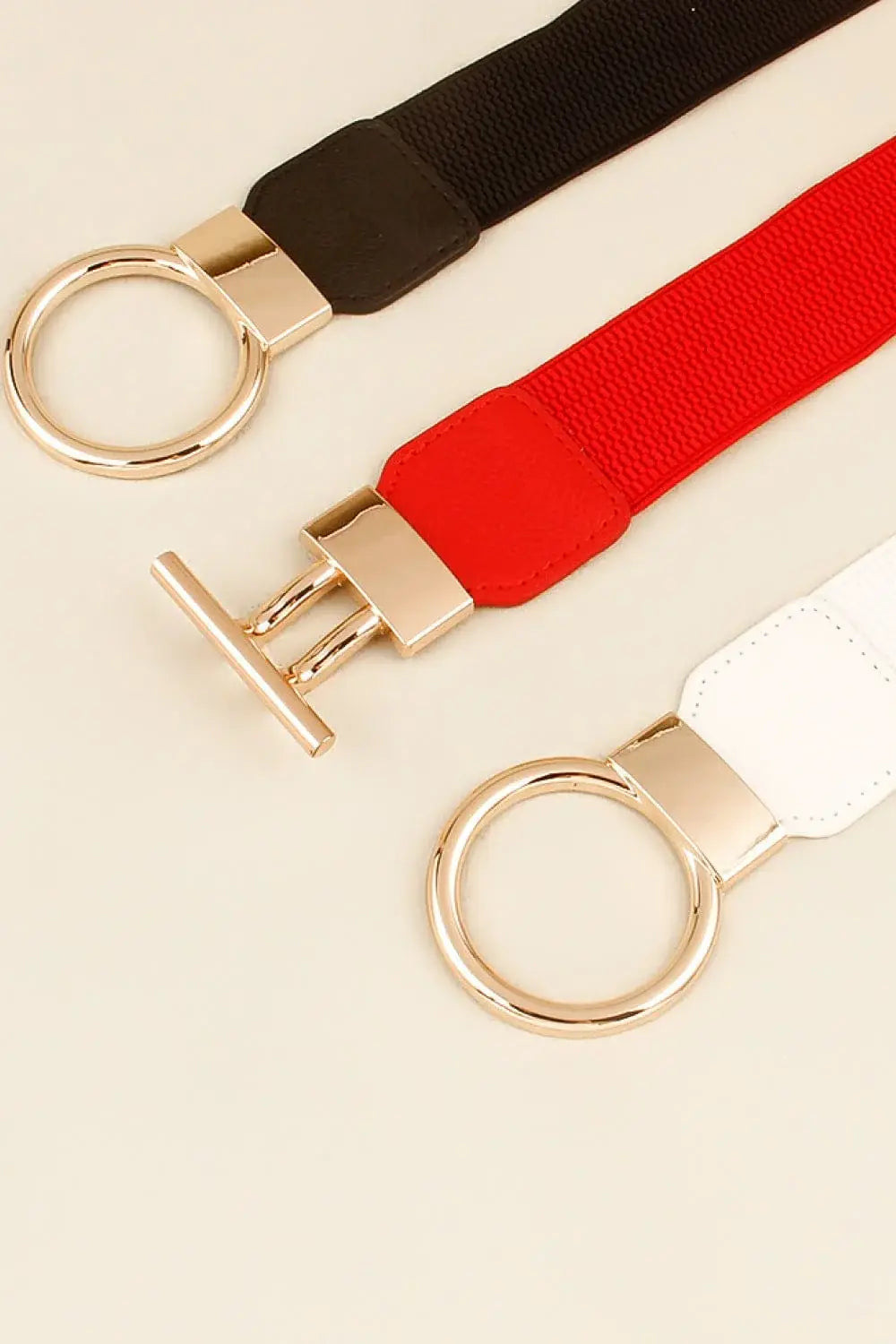 Circle Shape Buckle Zinc Alloy Buckle PU Leather Belt - Trendsi - Flyclothing LLC