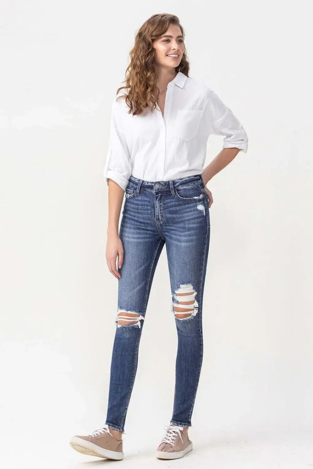 Lovervet Hayden Full Size High Rise Skinny - Trendsi - Flyclothing LLC