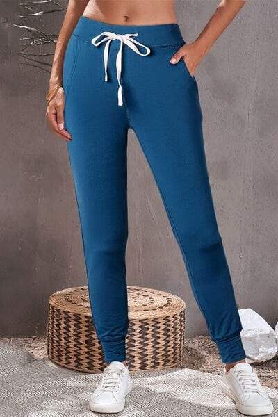 Drawstring Joggers with Pockets - Trendsi - Flyclothing LLC