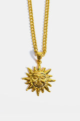Sun Pendant Copper Necklace - Trendsi - Flyclothing LLC