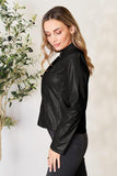 Mock Neck Zip Up Jacket - Trendsi