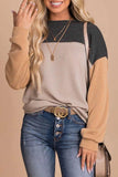 Color Block Dropped Shoulder T-Shirt - Trendsi