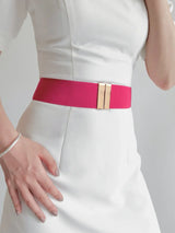 Alloy Buckle Elastic Belt - Trendsi - Flyclothing LLC