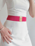Alloy Buckle Elastic Belt - Trendsi - Flyclothing LLC