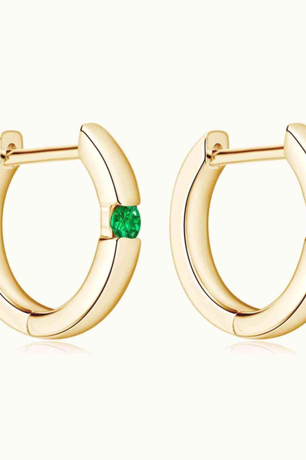 Lab-Grown Emerald Earrings - Trendsi