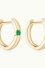 Lab-Grown Emerald Earrings - Trendsi