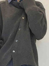 Dropped Shoulder Buttoned Cardigan - Trendsi - Flyclothing LLC