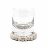 Hand Crafted Felt Ball Coasters from Nepal: 4-pack, Light Grey - Global Groove (T) - Global Groove
