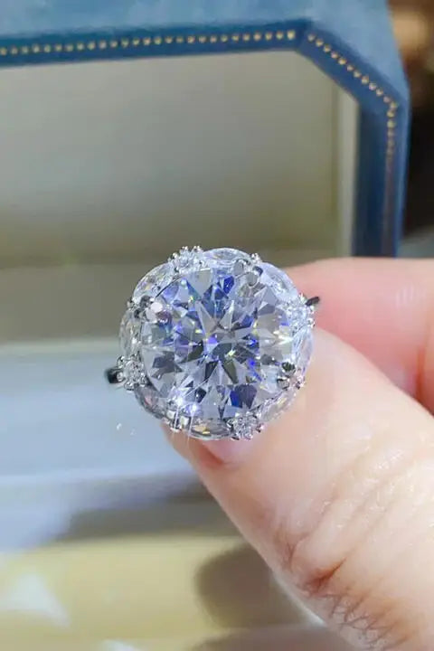 5 Carat Moissanite 925 Sterling Silver Ring - Trendsi - Flyclothing LLC