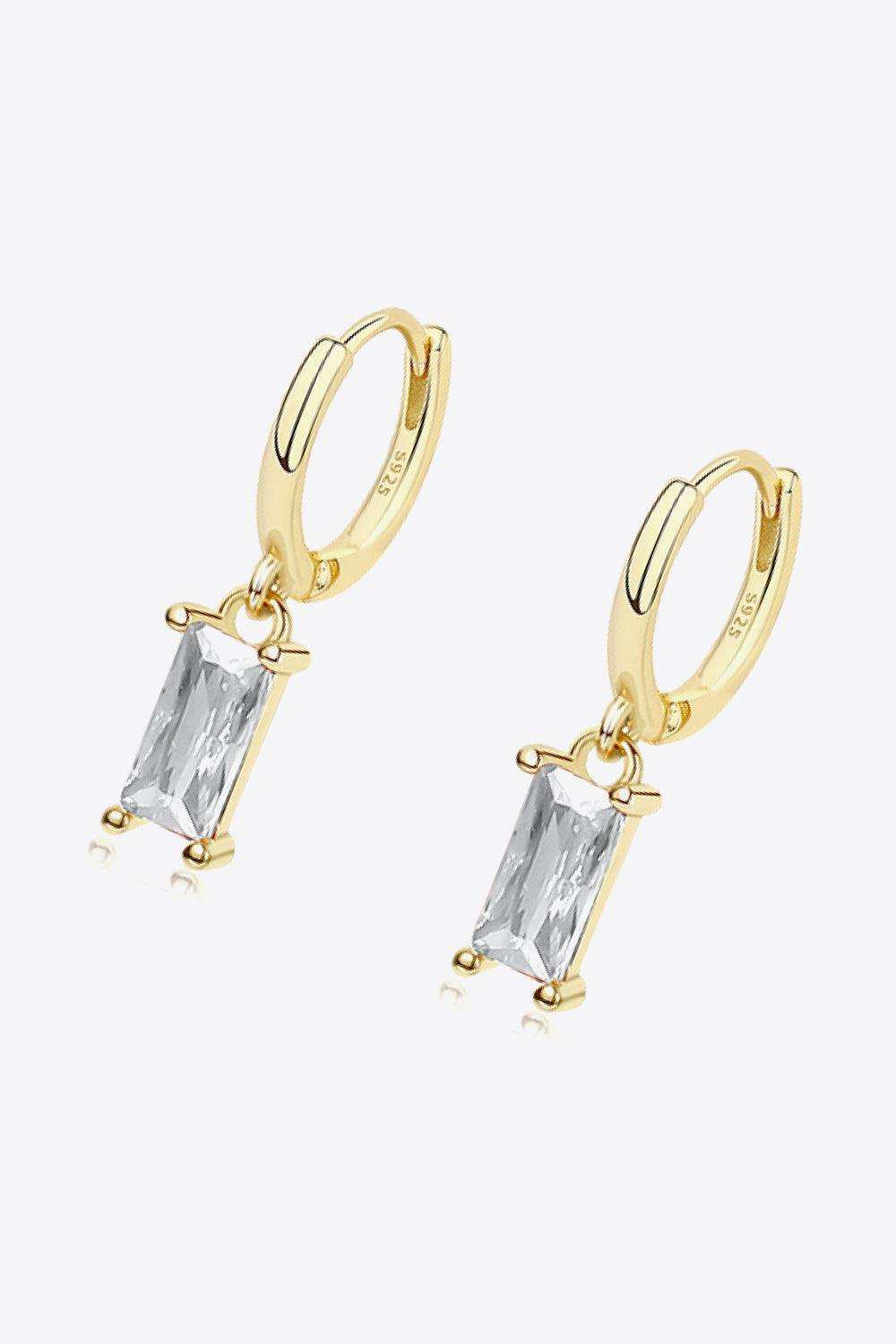 Retro 925 Sterling Silver Cubic Zirconia Drop Earrings - Trendsi - Flyclothing LLC