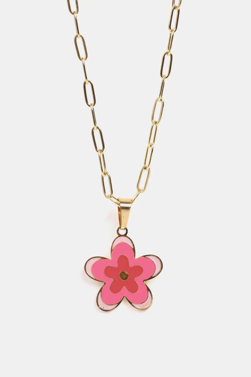 Flower Pendant Stainless Steel Necklace - Trendsi - Flyclothing LLC