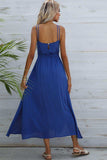 Double-Strap Side Slit Dress - Trendsi - Flyclothing LLC