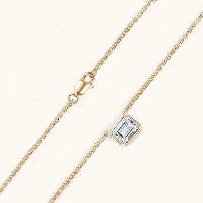 1 Carat Moissanite 925 Sterling Silver Pendant Necklace - Trendsi - Flyclothing LLC