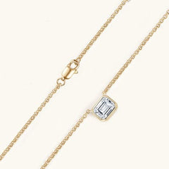 1 Carat Moissanite 925 Sterling Silver Pendant Necklace - Trendsi
