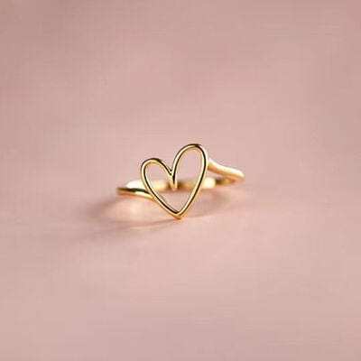 Heart Shape Irregular 925 Sterling Silver Ring - Trendsi - Flyclothing LLC