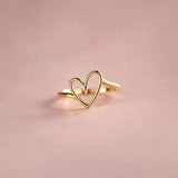 Heart Shape Irregular 925 Sterling Silver Ring - Trendsi - Flyclothing LLC