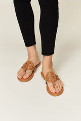Forever Link Cutout PU Leather Open Toe Sandals - Trendsi