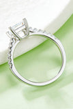 1.21 Carat Moissanite 925 Sterling Silver Side Stone Ring - Trendsi