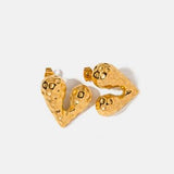 Heart Shape Stainless Steel Stud Earrings - Trendsi