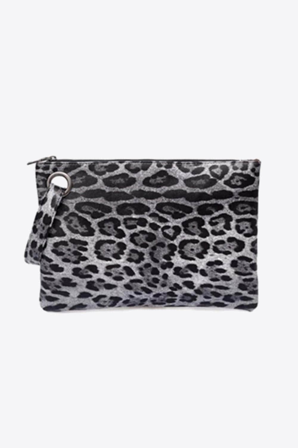 Leopard PU Leather Clutch - Flyclothing LLC