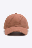 Distressed Adjustable Baseball Cap - Trendsi - Flyclothing LLC