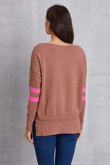 Star Scoop Neck Dropped Shoulder T-Shirt - Trendsi - Flyclothing LLC