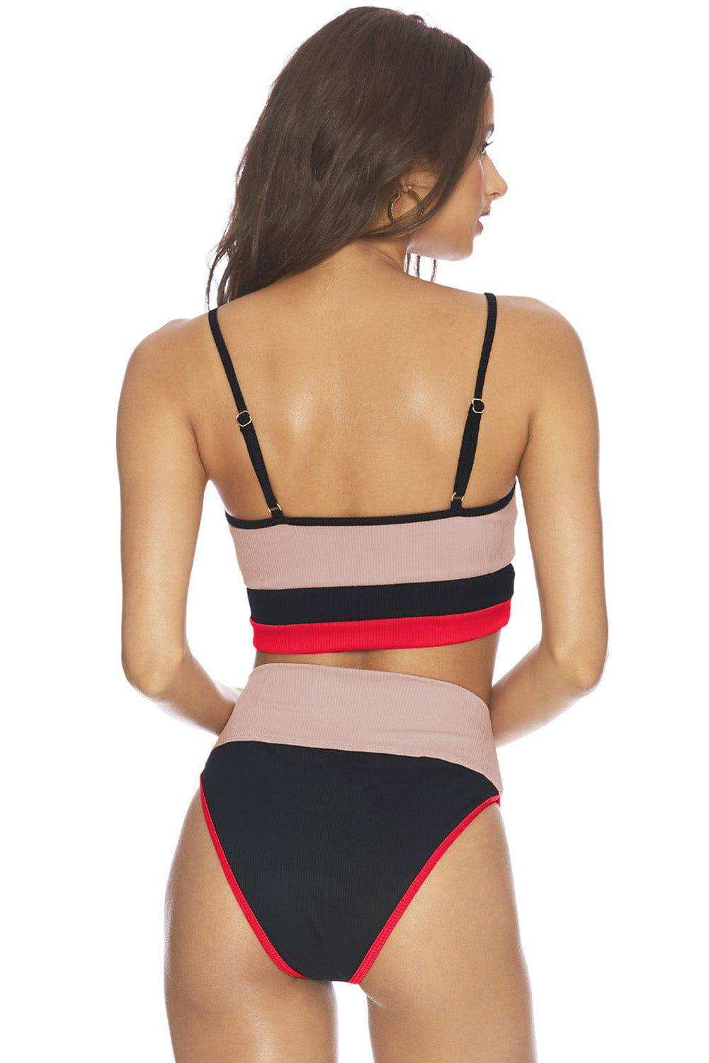 Color Block Spaghetti Strap Two-Piece Swim Set - Trendsi - Flyclothing LLC