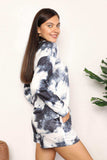Double Take Tie-Dye Round Neck Top and Shorts Lounge Set - Trendsi - Flyclothing LLC