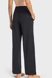 Drawstring Waist Wide Leg Sports Pants with Pockets - Trendsi - Flyclothing LLC