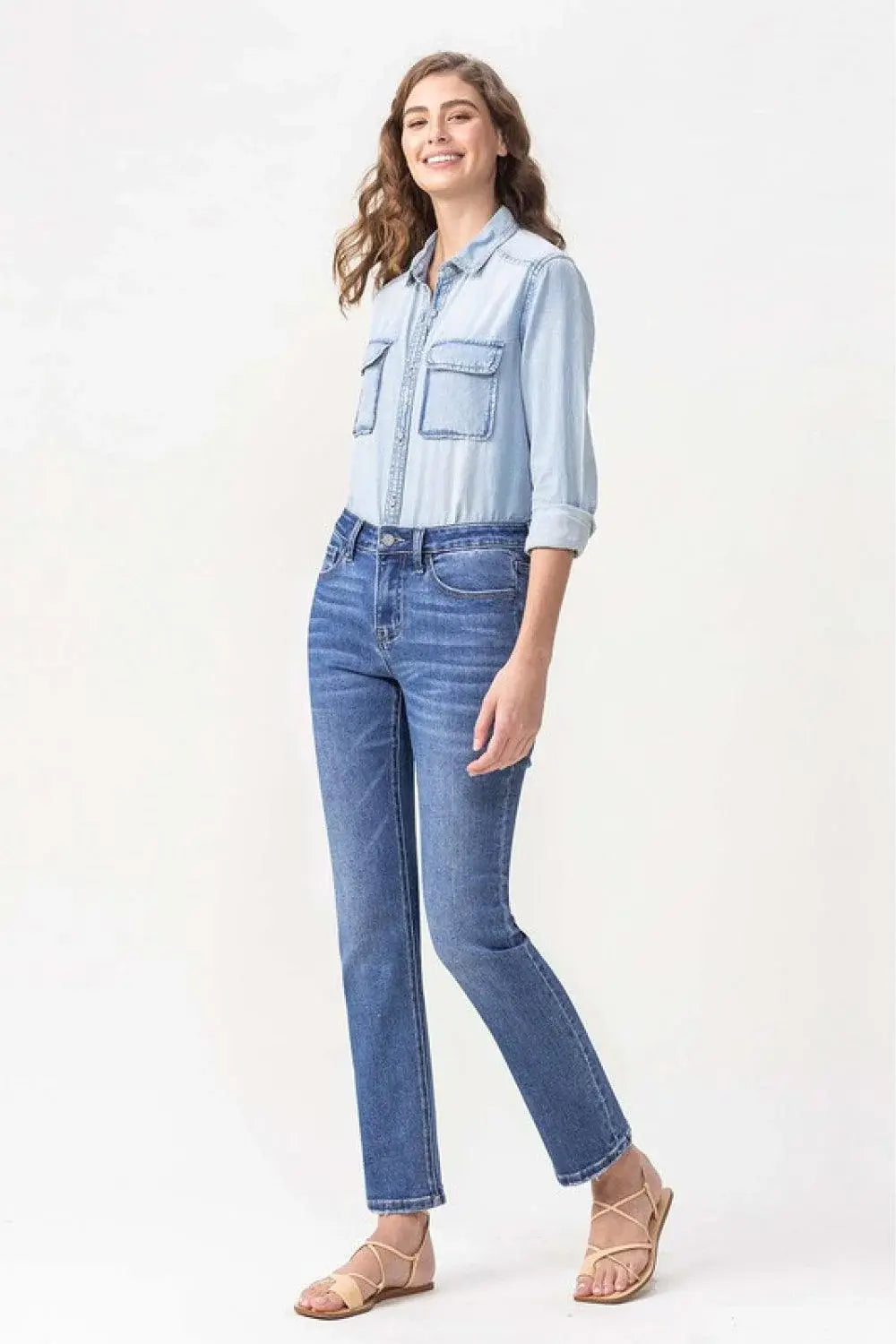 Lovervet Full Size Maggie Midrise Slim Ankle Straight Jeans - Trendsi - Flyclothing LLC