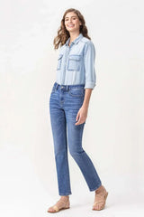 Lovervet Full Size Maggie Midrise Slim Ankle Straight Jeans - Trendsi - Flyclothing LLC