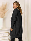 Long Sleeve Open Front Longline Cardigan - Trendsi - Flyclothing LLC