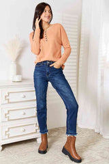 Basic Bae Half Button Long Sleeve Top - Trendsi - Flyclothing LLC