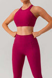 Round Neck Racerback Active Tank - Trendsi - Flyclothing LLC