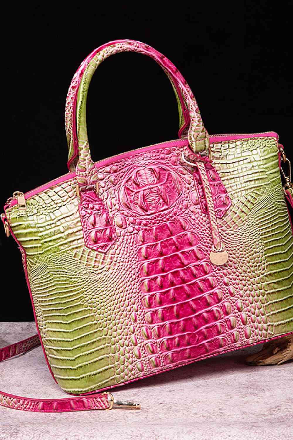 Gradient PU Leather Handbag - Trendsi - Flyclothing LLC