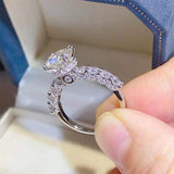 2 Carat Moissanite 925 Sterling Silver Ring - Trendsi - Flyclothing LLC