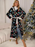 Tie Waist Hooded Robe - Trendsi - Flyclothing LLC