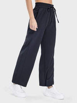 Drawstring Pocketed Active Pants - Trendsi - Flyclothing LLC
