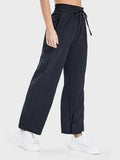 Drawstring Pocketed Active Pants - Trendsi