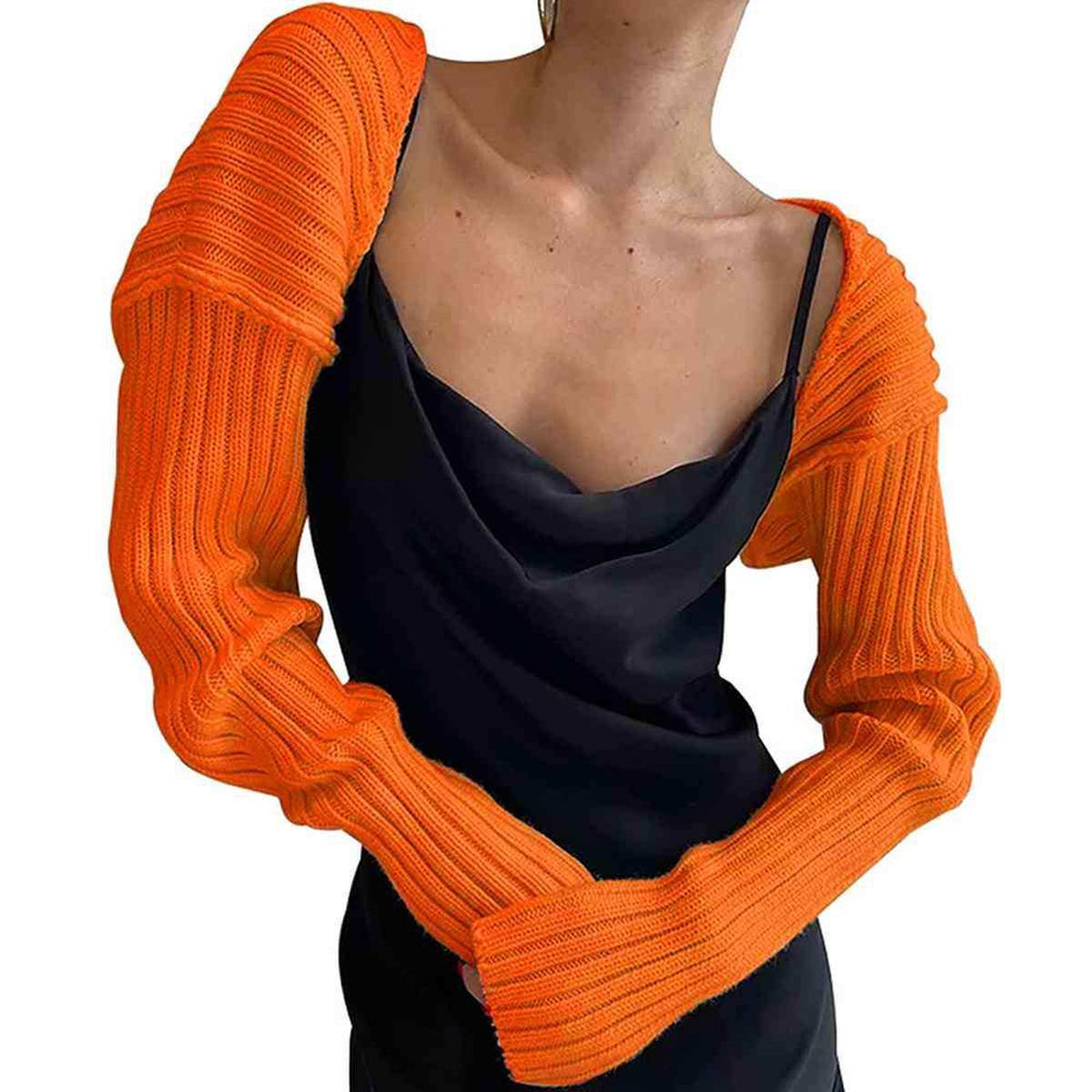 Long Sleeve Knit Bolero - Trendsi - Flyclothing LLC