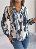 Printed Button Up Long Sleeve Shirt - Trendsi - Flyclothing LLC